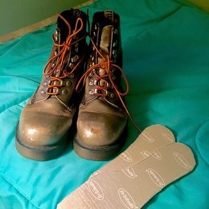 Dr. Martens Vintage Metallic Gold Boots